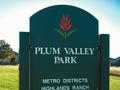 Plum Valley Park Sign with Lexan and Vinyl Logo